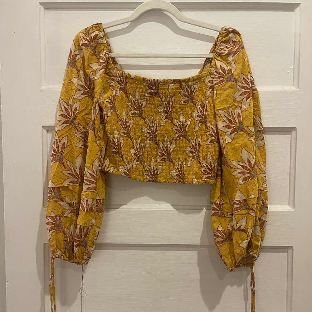 Band of Gypsies crop long sleeve top
